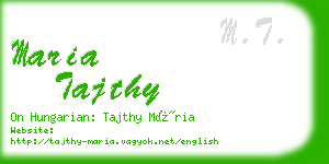 maria tajthy business card